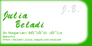 julia beladi business card